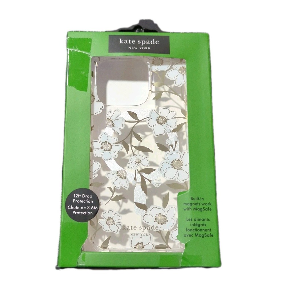 V6-O Kate Spade NY Protective Magsafe Case for Apple iPhone 16 Pro - Flowers